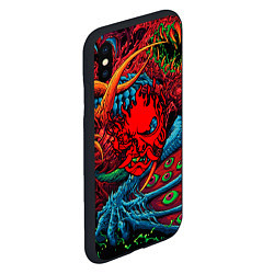 Чехол iPhone XS Max матовый Samurai logo cyberpunk, цвет: 3D-черный — фото 2