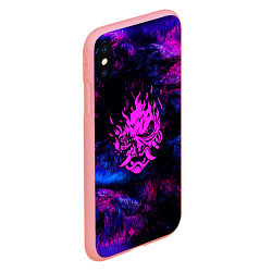 Чехол iPhone XS Max матовый Cyberpunk неоновые краски, цвет: 3D-баблгам — фото 2