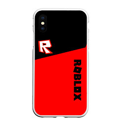 Чехол iPhone XS Max матовый Roblox geometry red