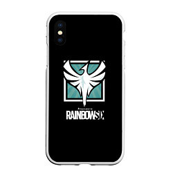 Чехол iPhone XS Max матовый Rainbow six logo game ubisoft