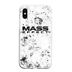 Чехол iPhone XS Max матовый Mass Effect dirty ice, цвет: 3D-белый