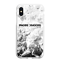 Чехол iPhone XS Max матовый Imagine Dragons white graphite, цвет: 3D-белый