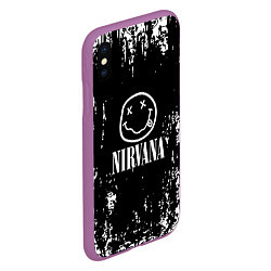 Чехол iPhone XS Max матовый Nirvana teddy, цвет: 3D-фиолетовый — фото 2