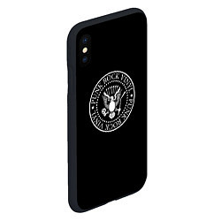 Чехол iPhone XS Max матовый Ramones logo rock, цвет: 3D-черный — фото 2