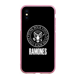 Чехол iPhone XS Max матовый Ramones rock logo