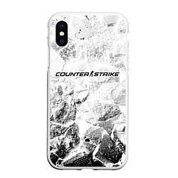 Чехол iPhone XS Max матовый Counter Strike 2 white graphite, цвет: 3D-белый