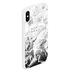 Чехол iPhone XS Max матовый Death Stranding white graphite, цвет: 3D-белый — фото 2