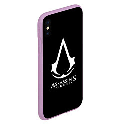 Чехол iPhone XS Max матовый Assassins Creed logo game, цвет: 3D-сиреневый — фото 2