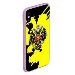 Чехол iPhone XS Max матовый Имперская Россия герб, цвет: 3D-сиреневый — фото 2