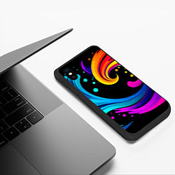 Чехол iPhone XS Max матовый Joy wave - ai art fantasy, цвет: 3D-черный — фото 2