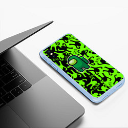 Чехол iPhone XS Max матовый Among us x ъуъ съука, цвет: 3D-голубой — фото 2