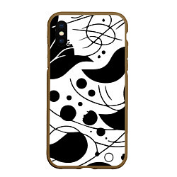 Чехол iPhone XS Max матовый Fashion abstraction - ai art fantasy, цвет: 3D-коричневый