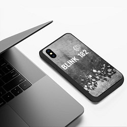 Чехол iPhone XS Max матовый Blink 182 - grey gradient посередине, цвет: 3D-черный — фото 2