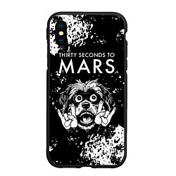 Чехол iPhone XS Max матовый Thirty Seconds to Mars рок пес