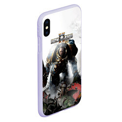 Чехол iPhone XS Max матовый Warhammer 40000 space marine 2 poster, цвет: 3D-светло-сиреневый — фото 2