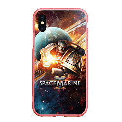 Чехол iPhone XS Max матовый Warhammer 40000 space marine 2, цвет: 3D-баблгам