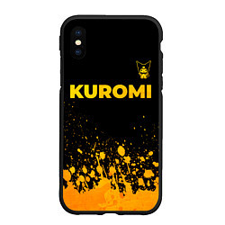 Чехол iPhone XS Max матовый Kuromi - gold gradient посередине