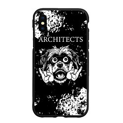 Чехол iPhone XS Max матовый Architects рок пес, цвет: 3D-черный