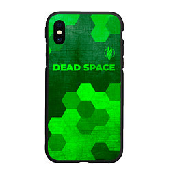 Чехол iPhone XS Max матовый Dead Space - green gradient посередине, цвет: 3D-черный