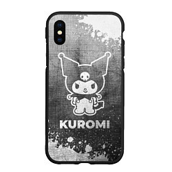 Чехол iPhone XS Max матовый Kuromi - grey gradient