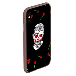 Чехол iPhone XS Max матовый Lil peep rap band rose, цвет: 3D-коричневый — фото 2