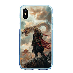 Чехол iPhone XS Max матовый Wukong и дракон