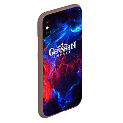 Чехол iPhone XS Max матовый Genshin Impact space, цвет: 3D-коричневый — фото 2