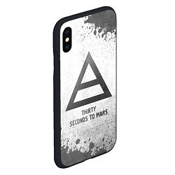 Чехол iPhone XS Max матовый Thirty Seconds to Mars - white gradient, цвет: 3D-черный — фото 2