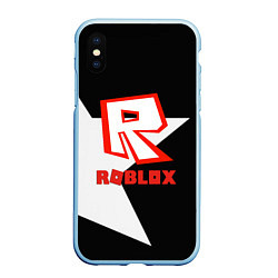 Чехол iPhone XS Max матовый Roblox star, цвет: 3D-голубой