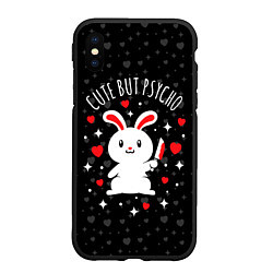 Чехол iPhone XS Max матовый Cute but psycho bunny