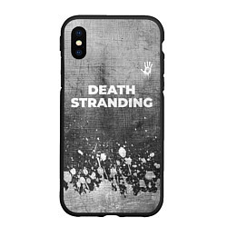 Чехол iPhone XS Max матовый Death Stranding - grey gradient посередине, цвет: 3D-черный