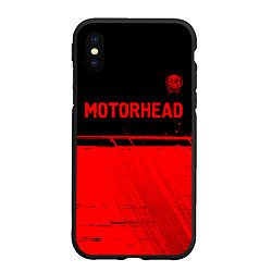 Чехол iPhone XS Max матовый Motorhead - red gradient посередине