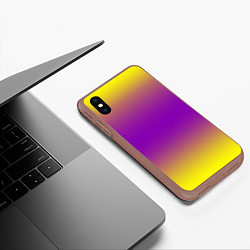 Чехол iPhone XS Max матовый Градиент текстура абстракция, цвет: 3D-коричневый — фото 2