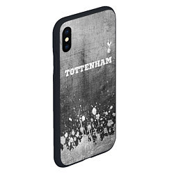 Чехол iPhone XS Max матовый Tottenham - grey gradient посередине, цвет: 3D-черный — фото 2