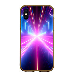 Чехол iPhone XS Max матовый Неновый путь