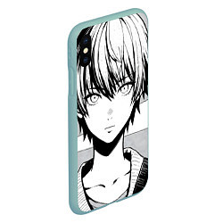 Чехол iPhone XS Max матовый A boy manga, цвет: 3D-мятный — фото 2