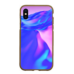 Чехол iPhone XS Max матовый Неоновая текстура абстракция, цвет: 3D-коричневый