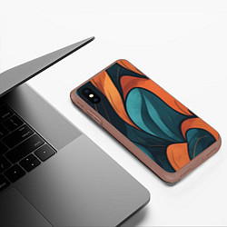 Чехол iPhone XS Max матовый Темные и теплые контрасты, цвет: 3D-коричневый — фото 2