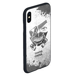 Чехол iPhone XS Max матовый Tokyo Ghoul - white gradient, цвет: 3D-черный — фото 2