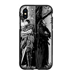 Чехол iPhone XS Max матовый Berserk and Miyamoto Musashi, цвет: 3D-черный