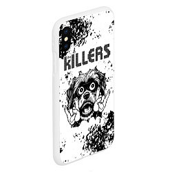 Чехол iPhone XS Max матовый The Killers - рок пес, цвет: 3D-белый — фото 2