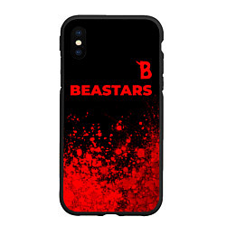 Чехол iPhone XS Max матовый Beastars - red gradient посередине, цвет: 3D-черный