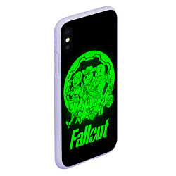 Чехол iPhone XS Max матовый Fallout - movie heroes, цвет: 3D-светло-сиреневый — фото 2