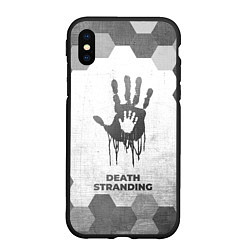 Чехол iPhone XS Max матовый Death Stranding - white gradient, цвет: 3D-черный