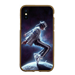 Чехол iPhone XS Max матовый Michael Jackson on the moon