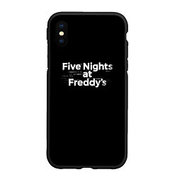 Чехол iPhone XS Max матовый Friday Night Funkin logo, цвет: 3D-черный