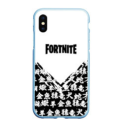 Чехол iPhone XS Max матовый Fortnite japan game, цвет: 3D-голубой