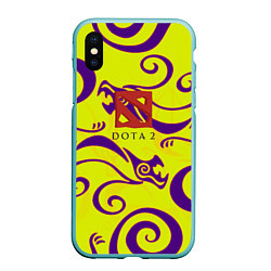 Чехол iPhone XS Max матовый DOTA2 dragon, цвет: 3D-мятный