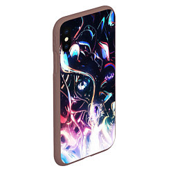 Чехол iPhone XS Max матовый Фрактальный узор текстура, цвет: 3D-коричневый — фото 2