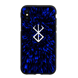 Чехол iPhone XS Max матовый Berserk blue energy, цвет: 3D-черный